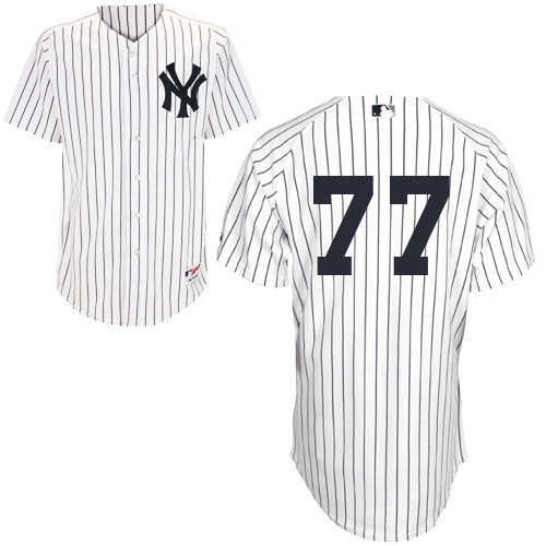 Mason Williams #77 MLB Jersey-New York Yankees Men's Authentic Home White Baseball Jersey - Click Image to Close